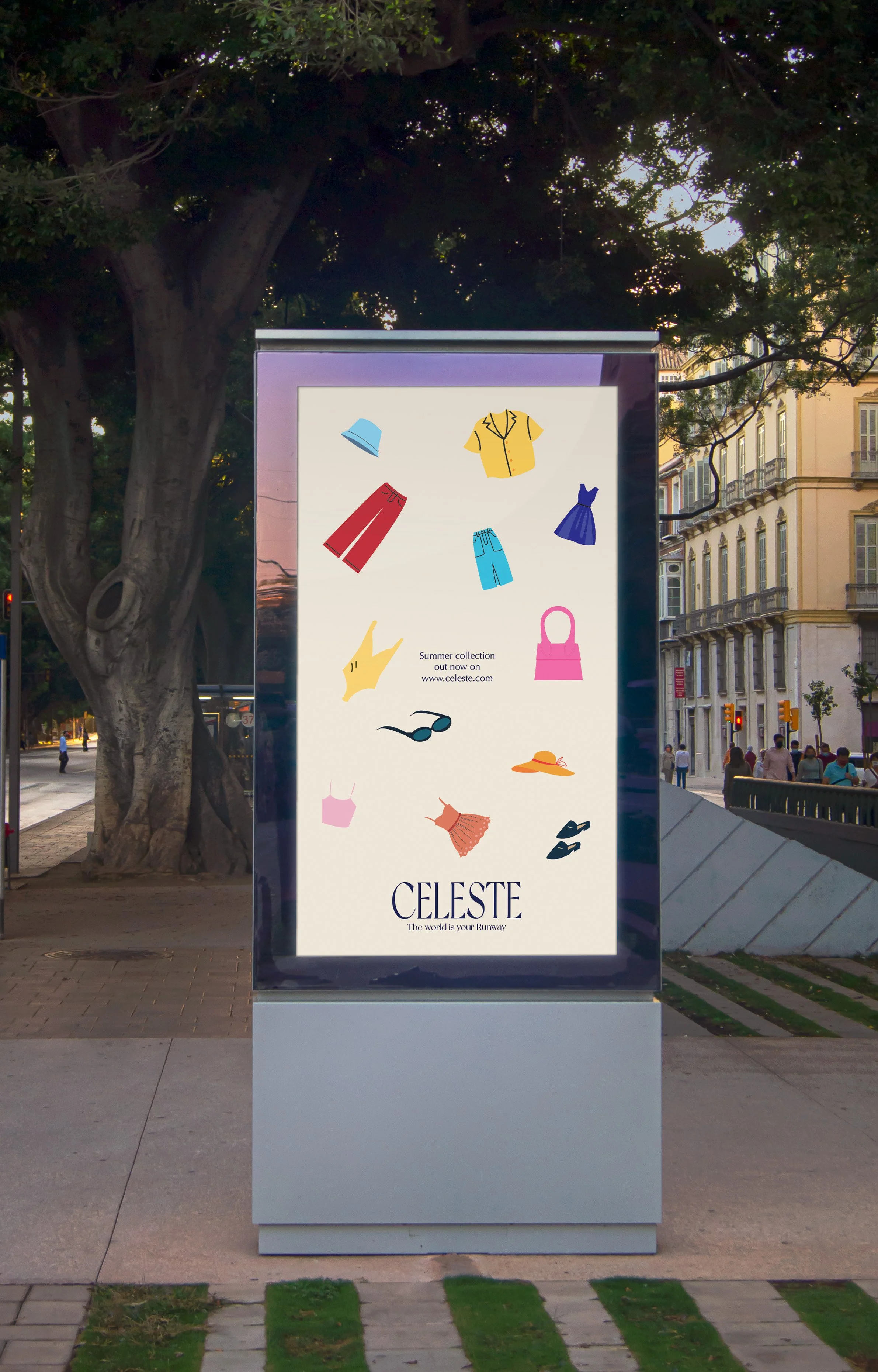 Illustrated Celeste street poster