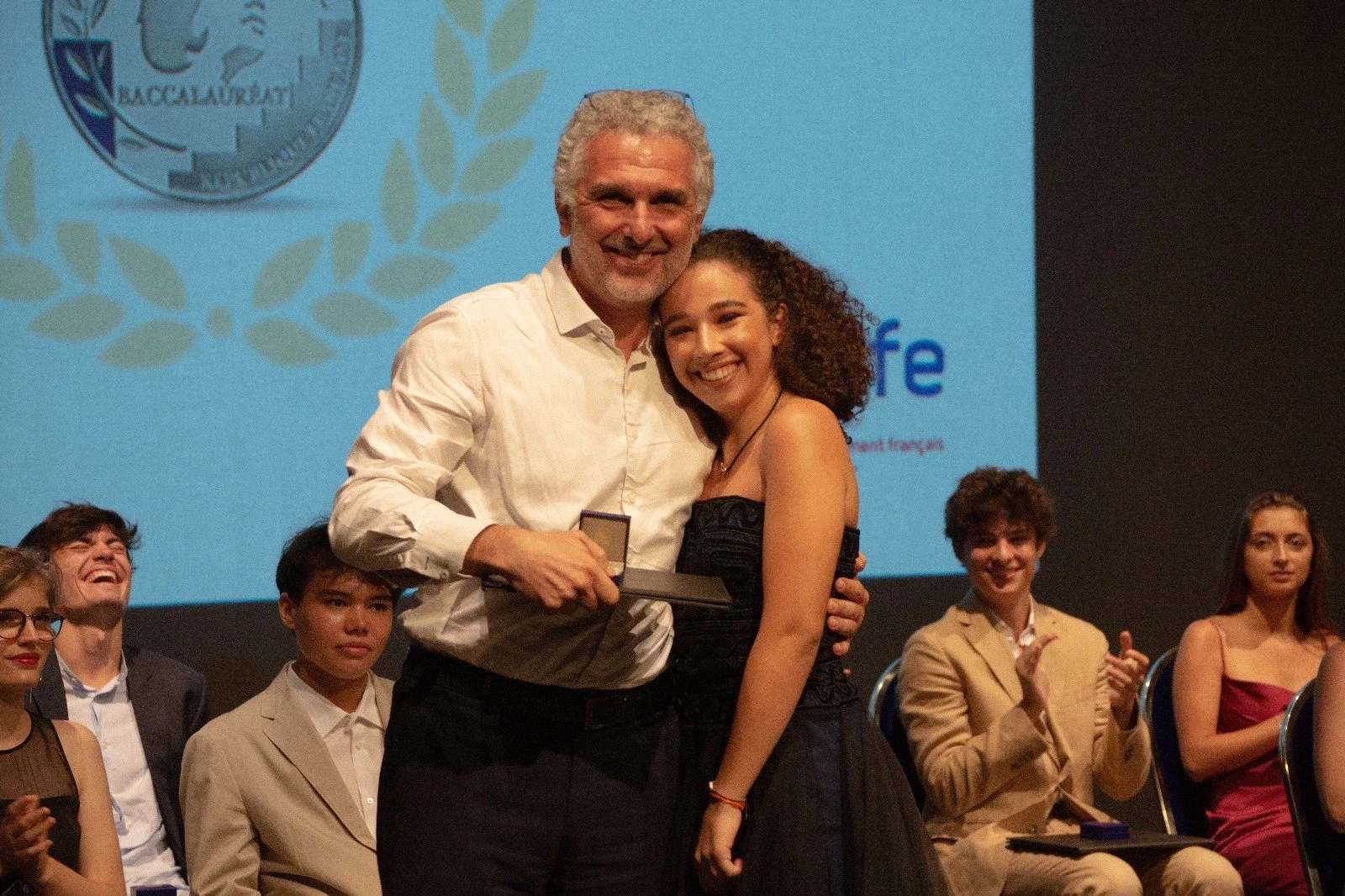 Colombe at her baccalauréat ceremony